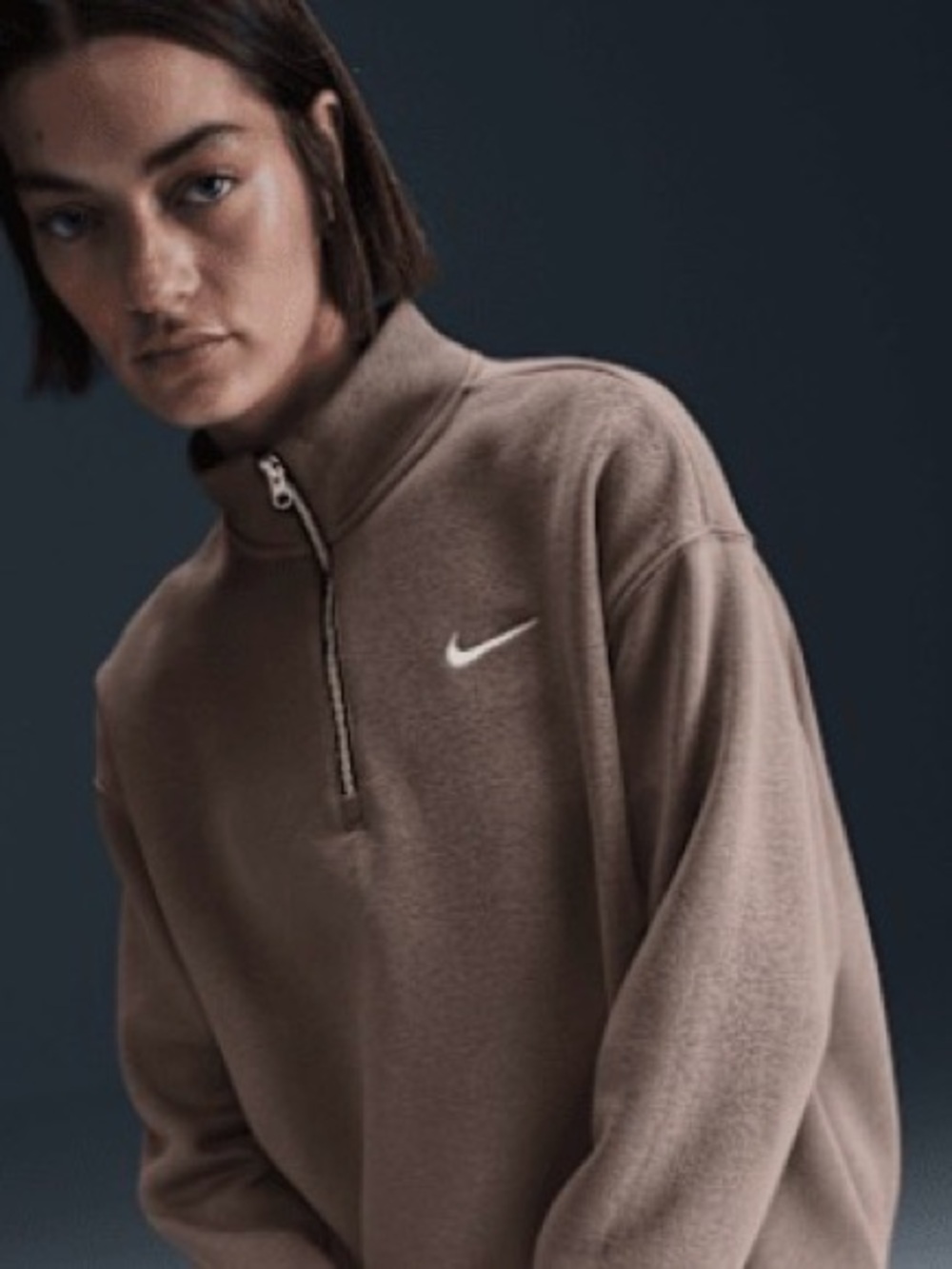 Nike Sportswear Women’s Oversized 1/4 zip Phoenix Fleece Sweatshirt